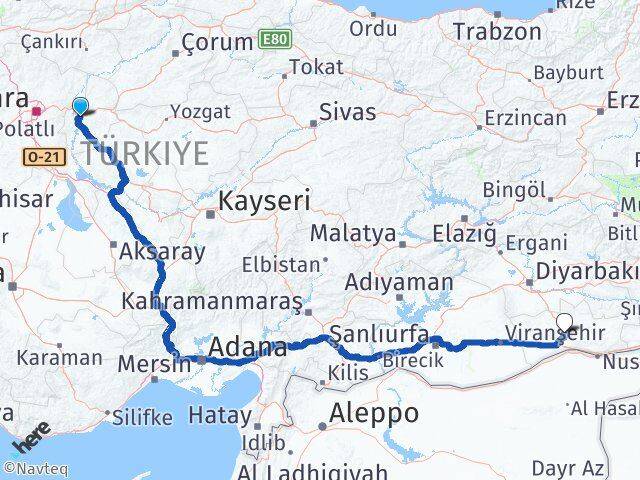 Kırıkkale Artuklu Mardin Arası Kaç Km - Yol Haritası