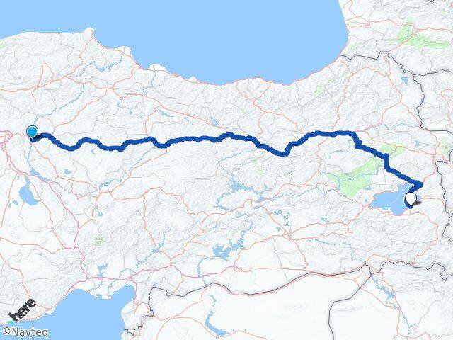 Kırıkkale İpekyolu Van Arası Kaç Km - Yol Haritası