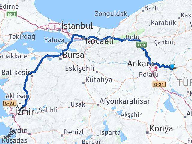 Kırıkkale Şehzadeler Manisa Arası Kaç Km - Yol Haritası