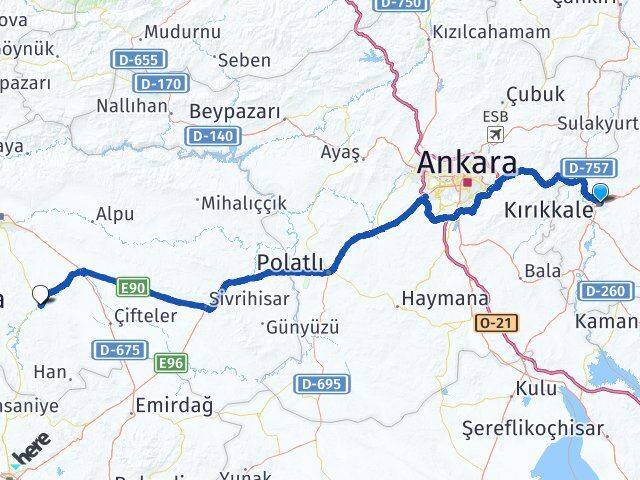 Kırıkkale Seyitgazi Eskişehir Arası Kaç Saat? Yol Haritası, Yakıt, Rota ve Mesafe Hesaplama Kırıkkale Seyitgazi Eskişehir Arası Kaç Km? Kaç Saat? Yol Haritası