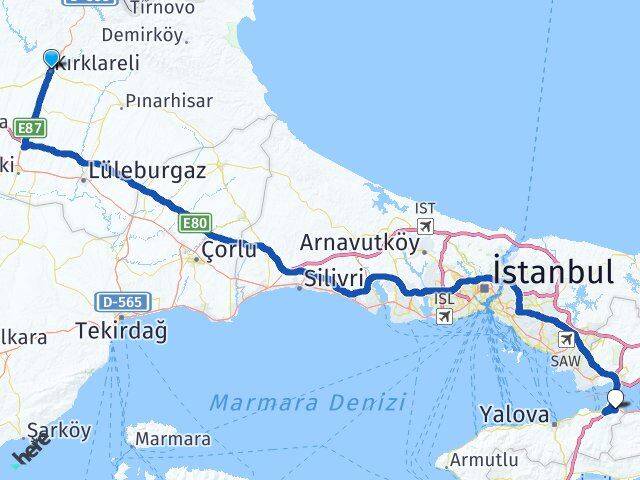 Kırklareli Altınova Yalova Arası Kaç Saat? Yol Haritası, Yakıt, Rota ve Mesafe Hesaplama Kırklareli Altınova Yalova Arası Kaç Km? Kaç Saat? Yol Haritası