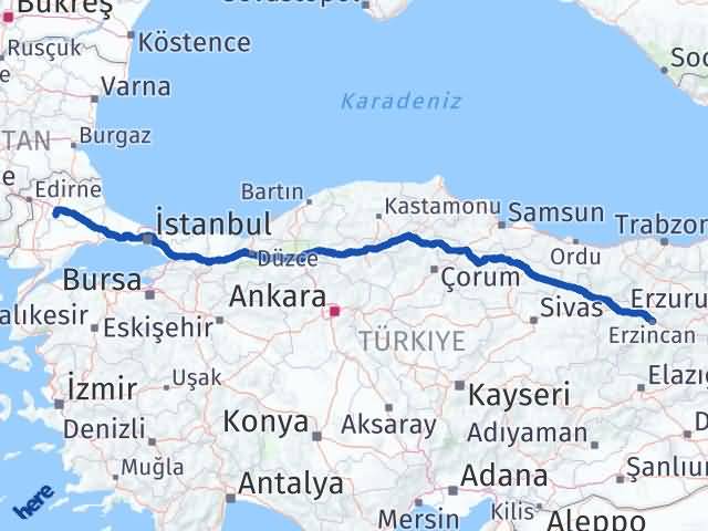 istanbul babaeski kaç km