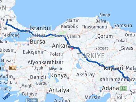 Kırklareli Besni Adıyaman Arası Kaç Km - Yol Haritası