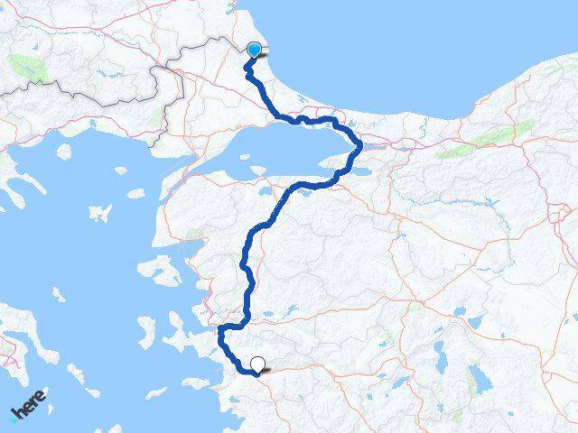 Kırklareli Demirköy Aydın Arası Kaç Km - Yol Haritası