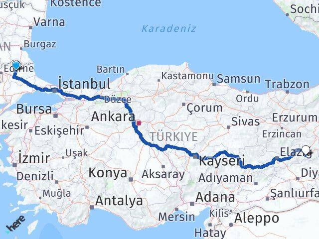 Kırklareli Genç Bingöl Arası Kaç Km - Yol Haritası