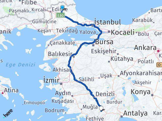 Kırklareli Gölhisar Burdur Arası Kaç Km - Yol Haritası