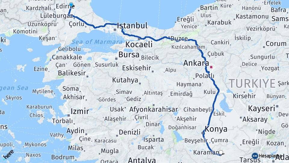 Kırklareli Karahamza Arası Kaç Km - Yol Haritası