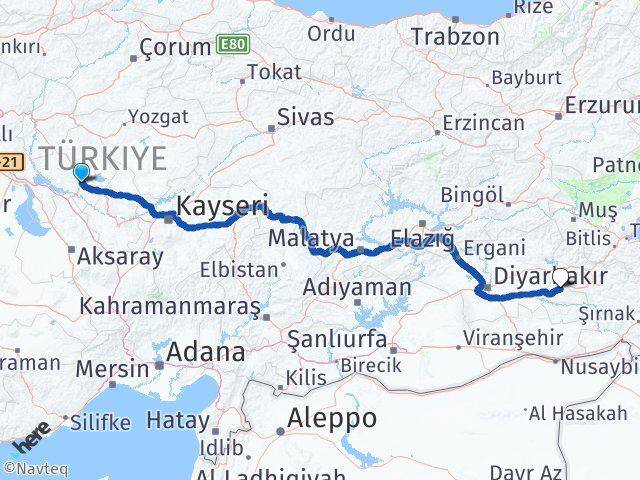 Kırşehir Beşiri Batman Arası Kaç Km - Yol Haritası