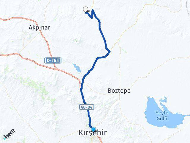 Kırşehir Dulkadirlikaraisa Arası Kaç Km - Yol Haritası