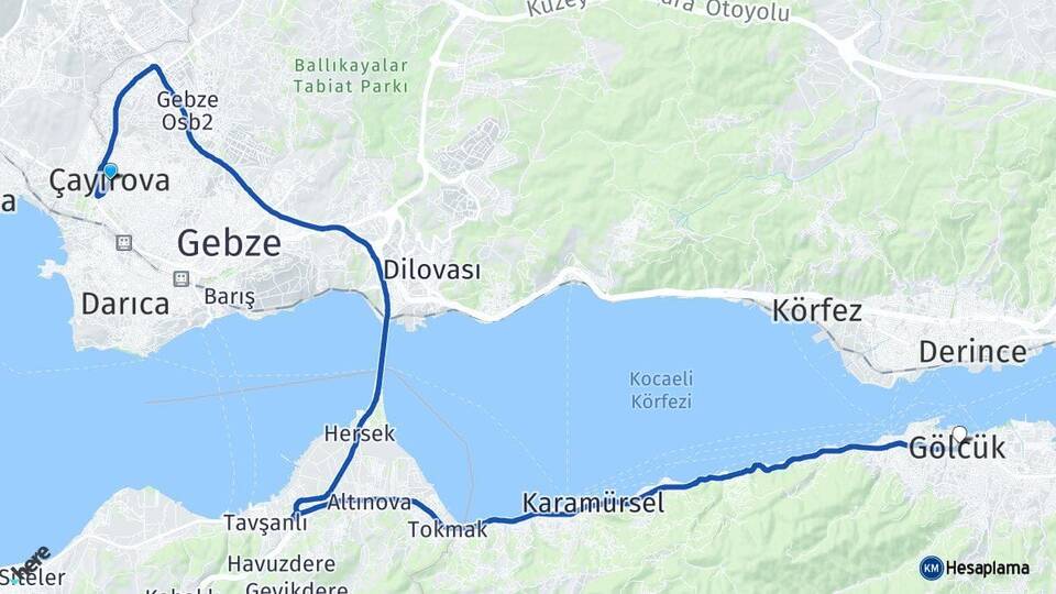 Kocaeli Çayırova Gölcük Arası Kaç Km? Arası Kaç Saat? Nerede Yol Haritası Yakıt, Rota ve Mesafe Hesaplama Kocaeli Çayırova Gölcük Arası Kaç Km? Arası Kaç Km Saat? Nerede Yol Haritası Yakıt, Rota ve Mesafe Hesaplama