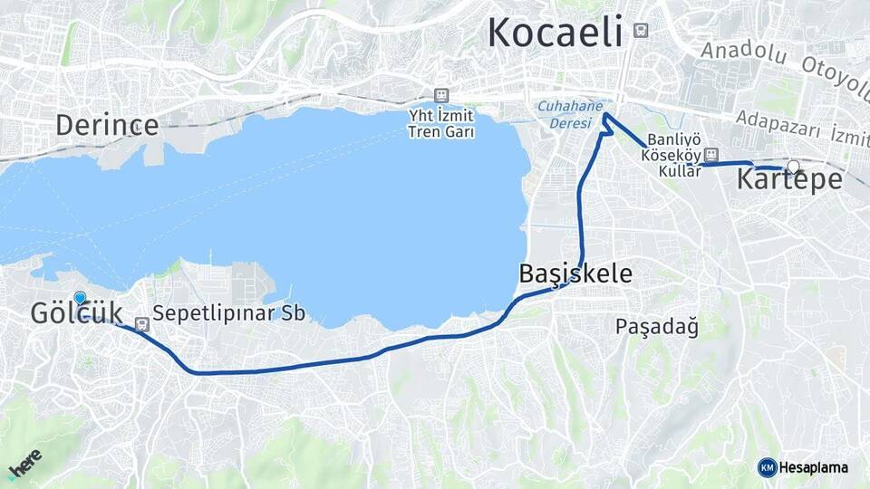 Kocaeli Gölcük Kartepe Arası Kaç Km? Arası Kaç Saat? Nerede Yol Haritası Yakıt, Rota ve Mesafe Hesaplama Kocaeli Gölcük Kartepe Arası Kaç Km? Arası Kaç Km Saat? Nerede Yol Haritası Yakıt, Rota ve Mesafe Hesaplama