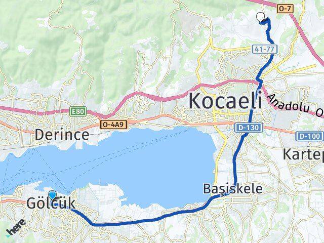 Kocaeli Gölcük Sepetçi İzmit Arası Kaç Km - Yol Haritası