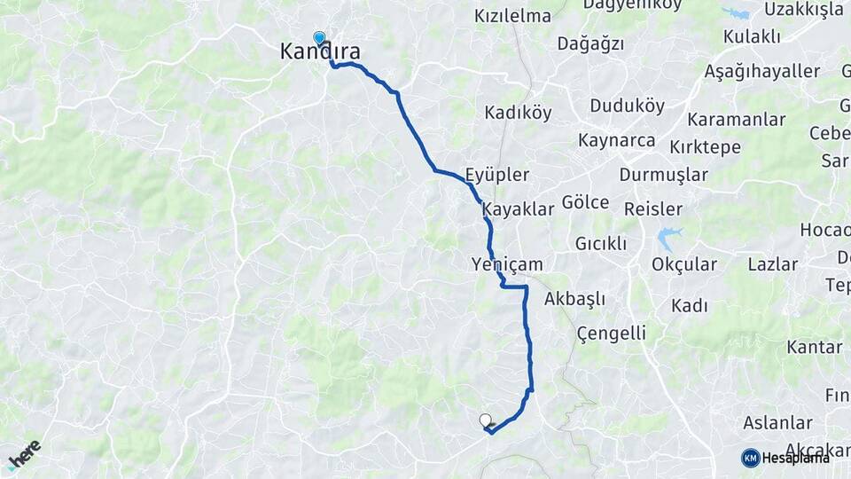 Kocaeli Kandıra Ömerli Kandıra Arası Kaç Km - Yol Haritası