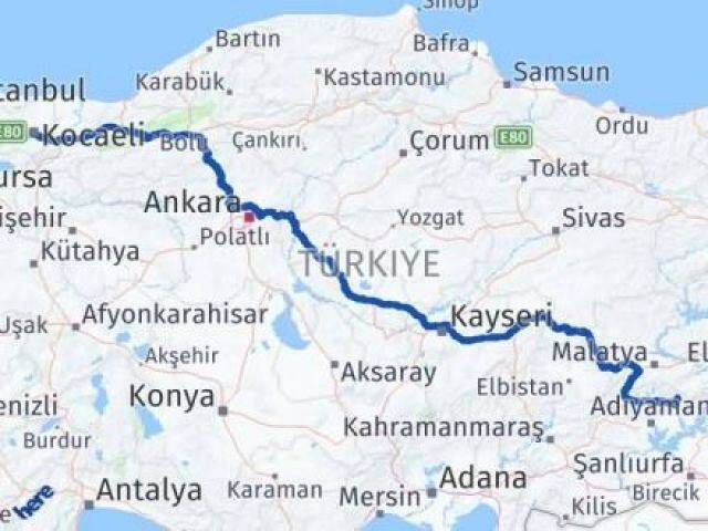 Kocaeli Sincik Adıyaman Arası Kaç Km - Yol Haritası