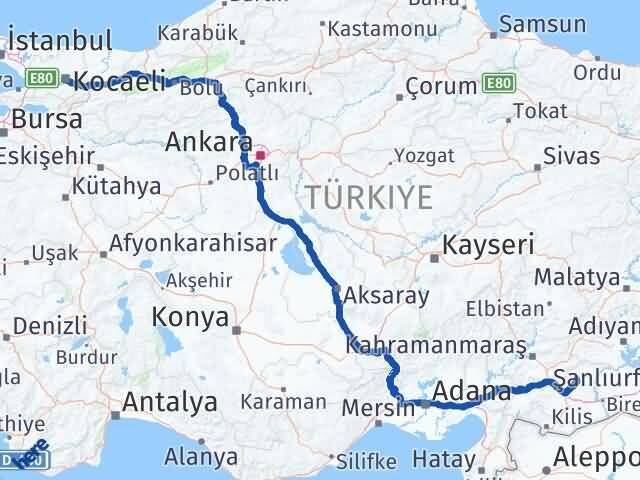 Kocaeli Yavuzeli Gaziantep Arası Kaç Km - Yol Haritası