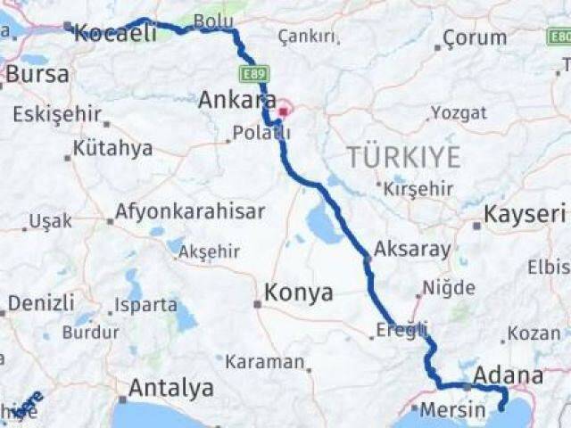 Kocaeli Yumurtalık Adana Arası Kaç Km - Yol Haritası