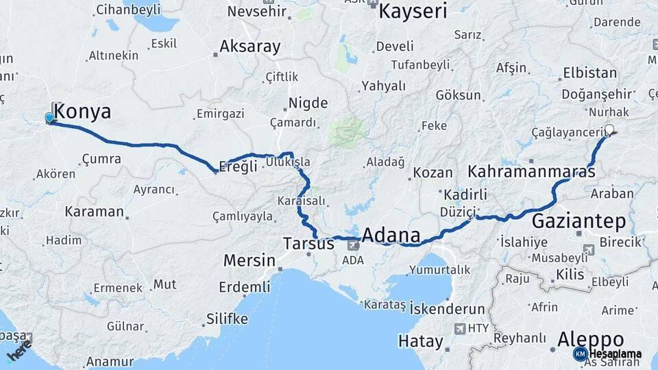 Konya Gölbaşı Adıyaman Arası Kaç Saat? Yol Haritası, Yakıt, Rota ve Mesafe Hesaplama Konya Gölbaşı Adıyaman Arası Kaç Km? Kaç Saat? Yol Haritası