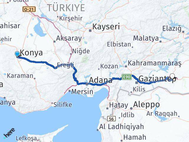 Konya Karatay Şanlıurfa Arası Kaç Saat? Yol Haritası, Yakıt, Rota ve Mesafe Hesaplama Konya Karatay Şanlıurfa Arası Kaç Km? Kaç Saat? Yol Haritası