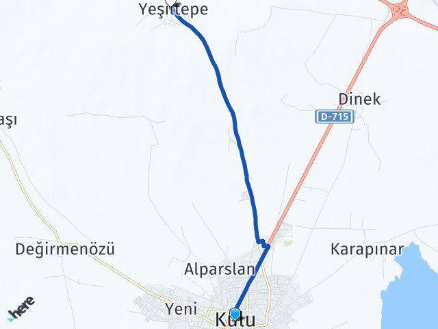 Konya Kulu Yeşiltepe Kulu Arası Kaç Km - Yol Haritası
