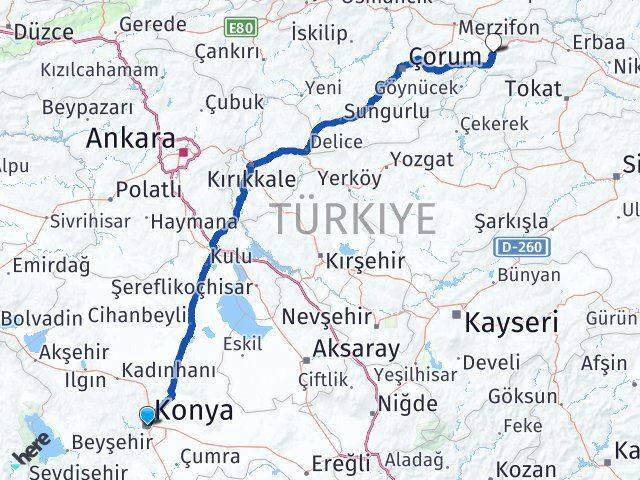 Konya Meram Amasya Arası Kaç Saat? Yol Haritası, Yakıt, Rota ve Mesafe Hesaplama Konya Meram Amasya Arası Kaç Km? Kaç Saat? Yol Haritası