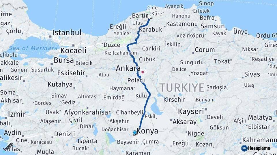 Konya Pınarbaşı Kastamonu Arası Kaç Saat? Yol Haritası, Yakıt, Rota ve Mesafe Hesaplama Konya Pınarbaşı Kastamonu Arası Kaç Km? Kaç Saat? Yol Haritası