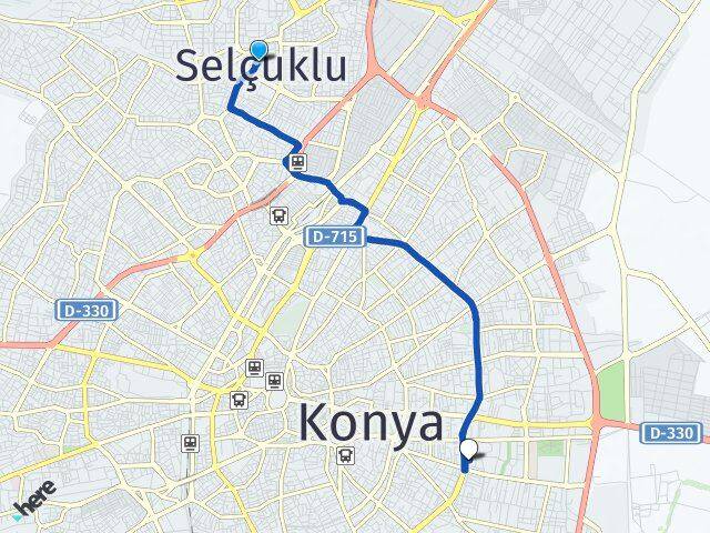 Konya Selçuklu Zincirli Karatay Arası Kaç Km - Yol Haritası
