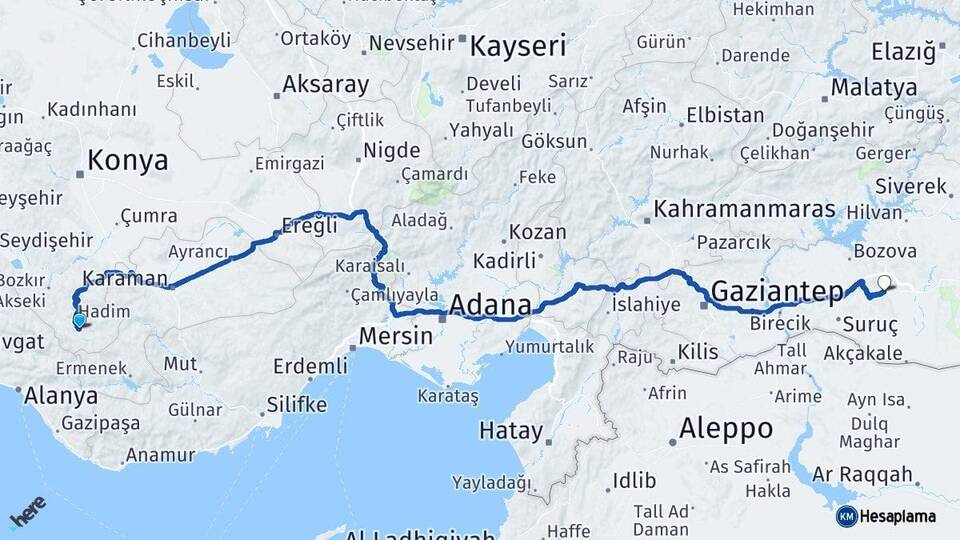 Konya Taşkent Şanlıurfa Arası Kaç Saat? Yol Haritası, Yakıt, Rota ve Mesafe Hesaplama Konya Taşkent Şanlıurfa Arası Kaç Km? Kaç Saat? Yol Haritası
