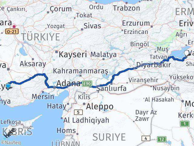 Konya Taşkent Van Arası Kaç Saat? Yol Haritası, Yakıt, Rota ve Mesafe Hesaplama Konya Taşkent Van Arası Kaç Km? Kaç Saat? Yol Haritası