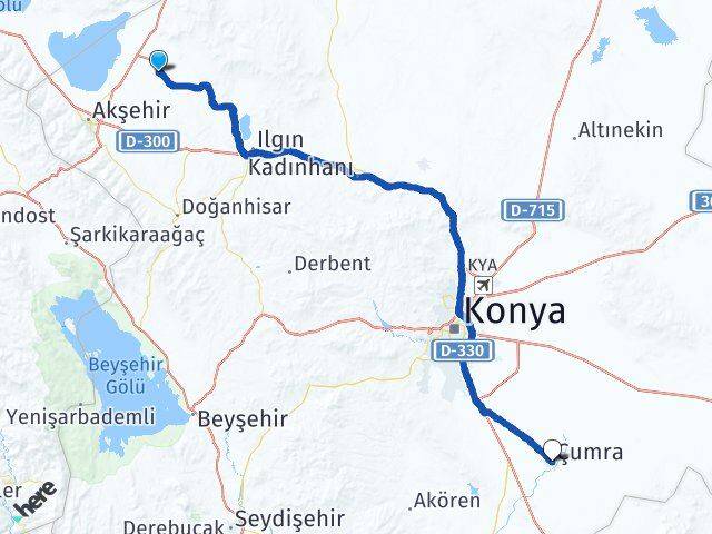 Konya Tuzlukçu Çumra Arası Kaç Km - Yol Haritası