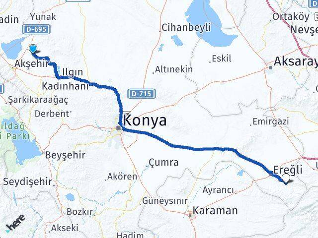 Konya Tuzlukçu Halkapınar Arası Kaç Km - Yol Haritası