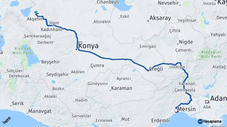 Konya Tuzlukçu Mersin Arası Kaç Saat? Yol Haritası, Yakıt, Rota ve Mesafe Hesaplama Konya Tuzlukçu Mersin Arası Kaç Km? Kaç Saat? Yol Haritası
