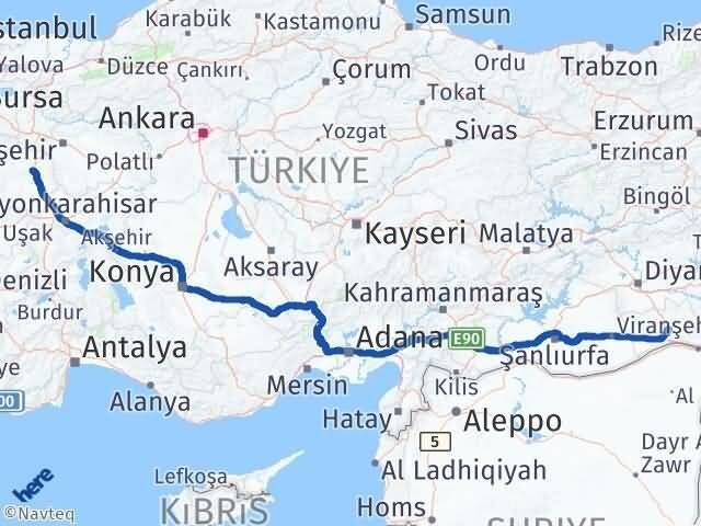 Kütahya Artuklu Mardin Arası Kaç Km - Yol Haritası