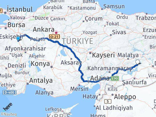 Kütahya Gerger Adıyaman Arası Kaç Km - Yol Haritası