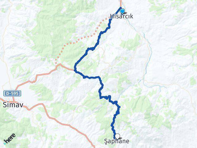 Kütahya Hisarcık Şaphane Arası Kaç Km - Yol Haritası