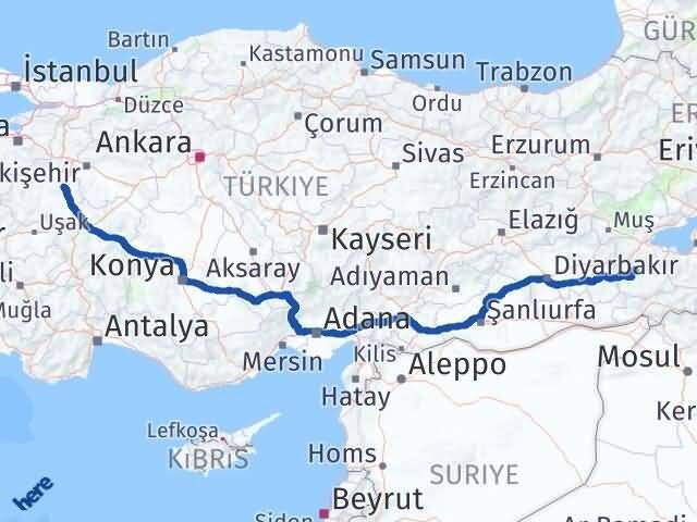 Kütahya Şirvan Siirt Arası Kaç Km - Yol Haritası