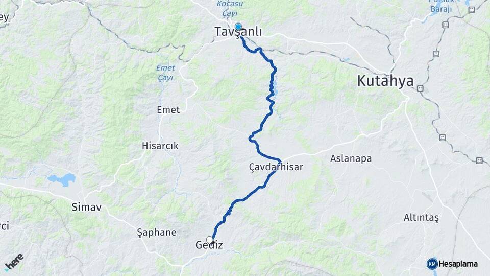 Kütahya Tavşanlı Gediz Arası Kaç Km? Arası Kaç Saat? Nerede Yol Haritası Yakıt, Rota ve Mesafe Hesaplama Kütahya Tavşanlı Gediz Arası Kaç Km? Arası Kaç Km Saat? Nerede Yol Haritası Yakıt, Rota ve Mesafe Hesaplama