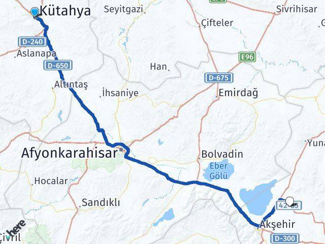 Kütahya Tuzlukçu Konya Arası Kaç Km - Yol Haritası