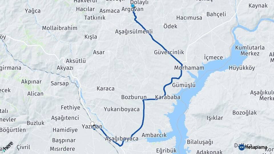 Malatya Arguvan Yazıhan Arası Kaç Km - Yol Haritası
