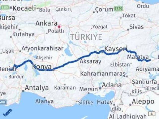 Malatya Dazkırı Afyonkarahisar Arası Kaç Km - Yol Haritası