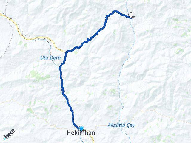 Malatya Hekimhan Dikili Hekimhan Arası Kaç Km - Yol Haritası