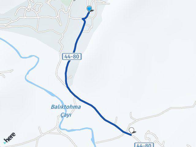 Malatya Kuluncak Bahçelievler Kuluncak Arası Kaç Km - Yol Haritası