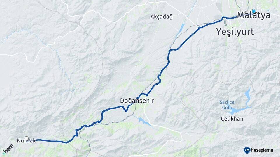 Malatya Nurhak Kahramanmaraş Arası Kaç Km - Yol Haritası