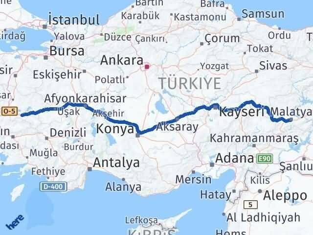 Malatya Salihli Manisa Arası Kaç Km - Yol Haritası