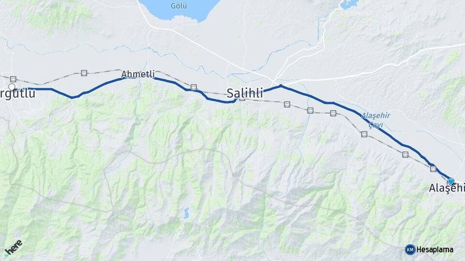 Manisa Alaşehir Turgutlu Arası Kaç Km - Yol Haritası