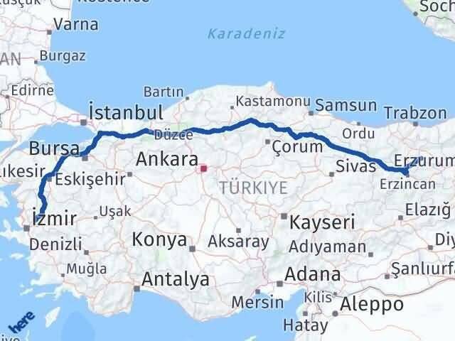 Manisa Demirözü Bayburt Arası Kaç Km - Yol Haritası
