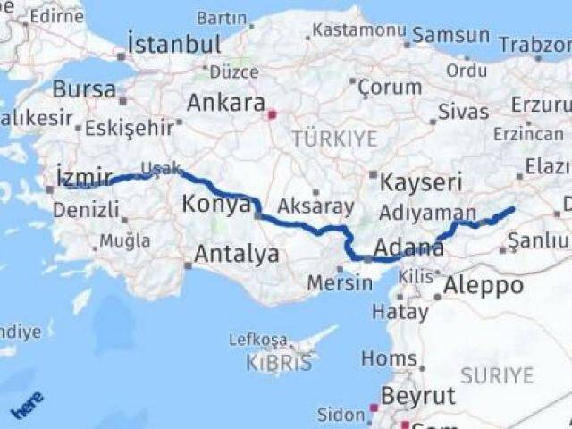 Manisa Gerger Adıyaman Arası Kaç Km - Yol Haritası