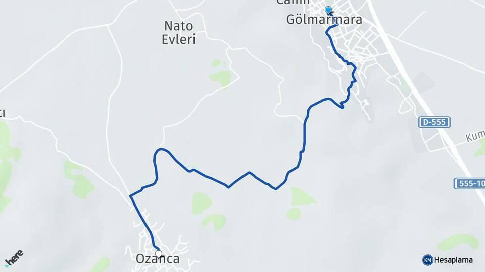 Manisa Gölmarmara Ozanca Gölmarmara Arası Kaç Km - Yol Haritası
