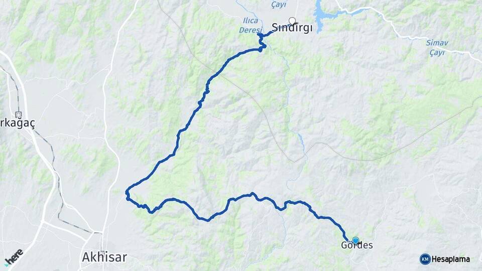 Manisa Gördes Sındırgı Balıkesir Arası Kaç Km - Yol Haritası