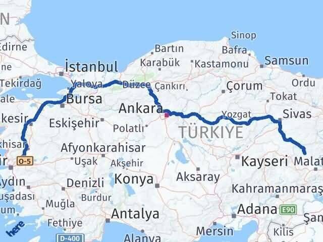Manisa Hekimhan Malatya Arası Kaç Km - Yol Haritası