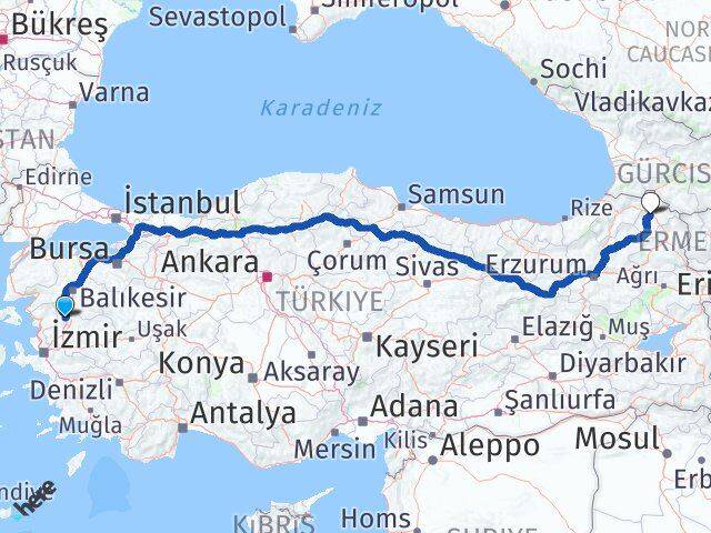 Manisa Kırkağaç Ardahan Arası Kaç Km - Yol Haritası